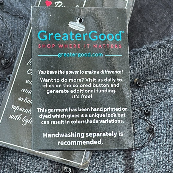 GREATER GOOD Handmade Midnight Butterfly Long Sleeve Tunic in Black - Picture 6 of 16